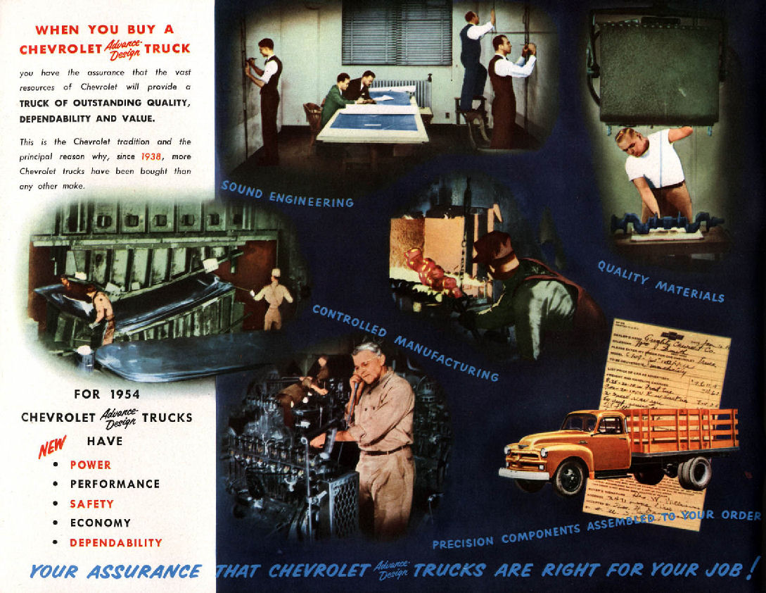 1954 Chevrolet Trucks Brochure Page 1